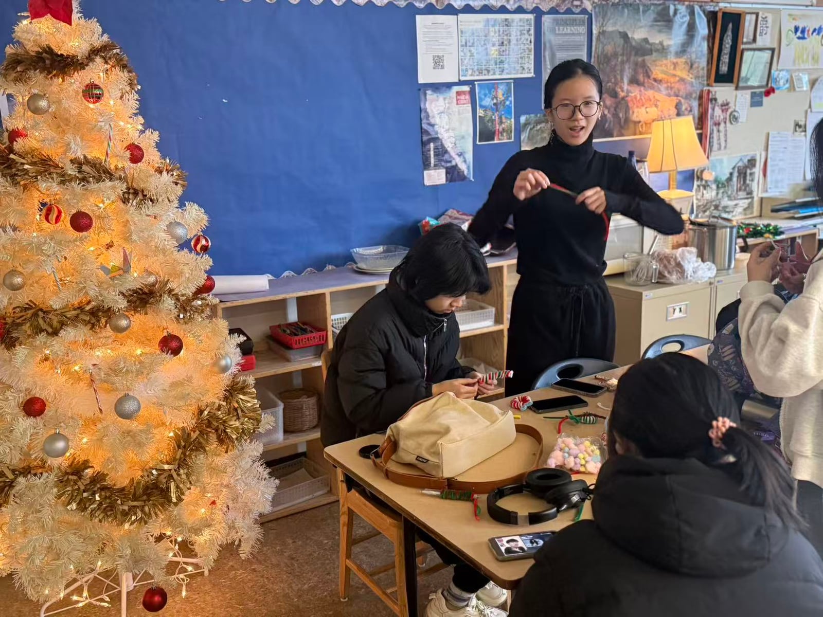 Young people making crafts at an Open Arms gathering