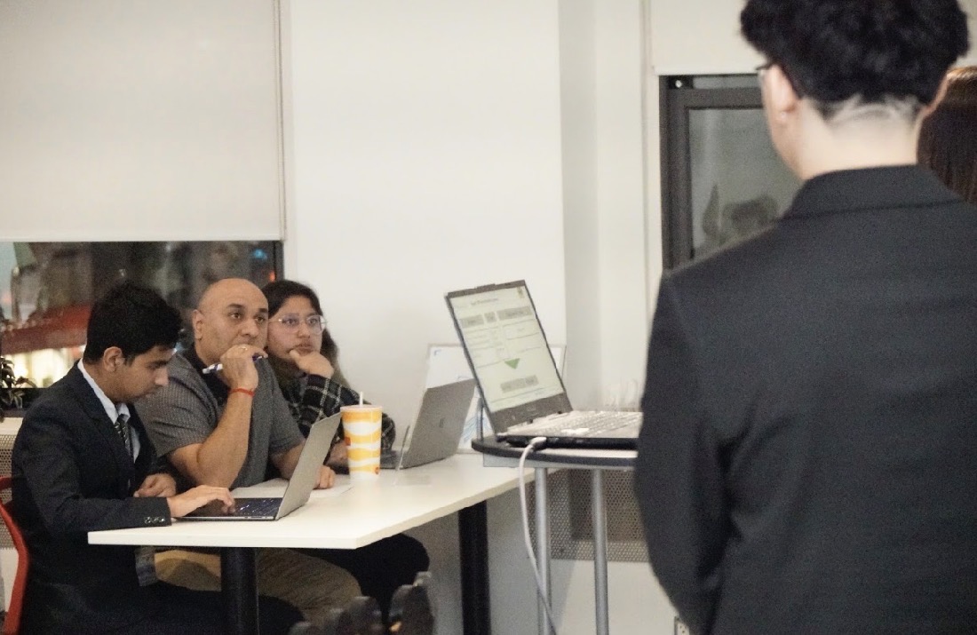 Students presenting their business case recommendation
