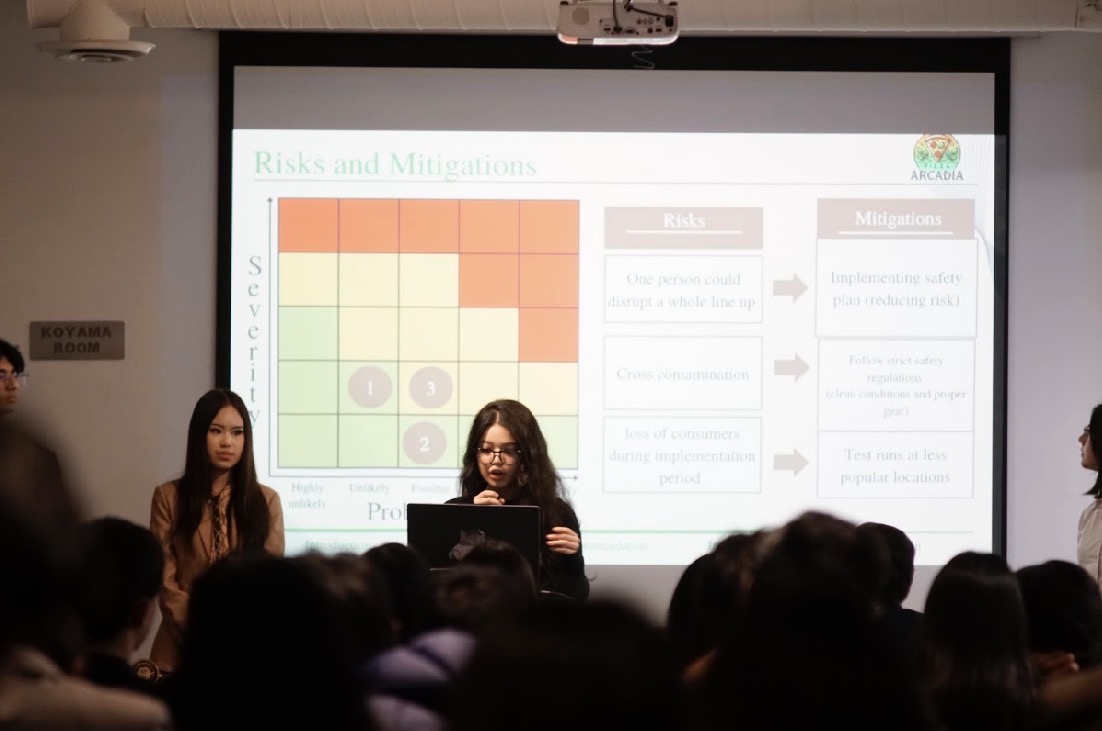 A student team developing its INSPIRE case strategy